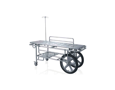 Staineless steel two big and two small wheels stretcher(Patient transport vehicle)